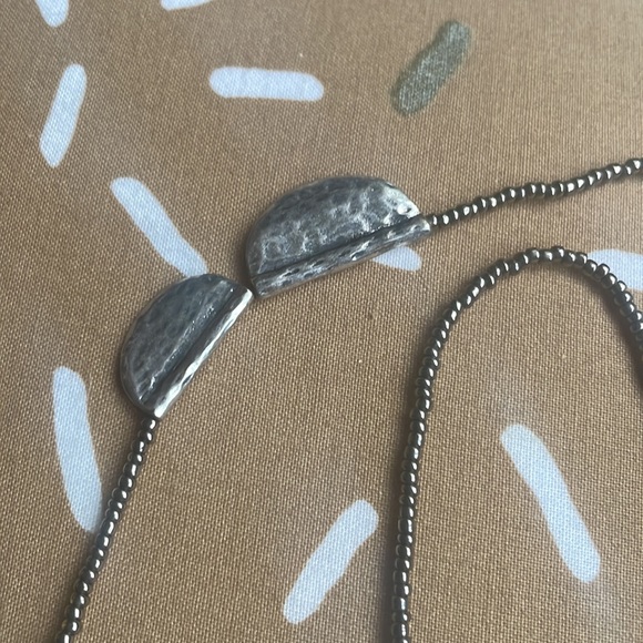 JJill hammered silver with gold seed beads Layering Necklace 💋 - Picture 4 of 5